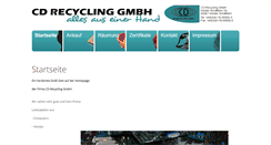 Desktop Screenshot of cd-recycling-gmbh.de